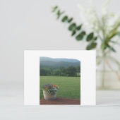 Blue Ridge Blume Postkarte (Stehend Vorderseite)