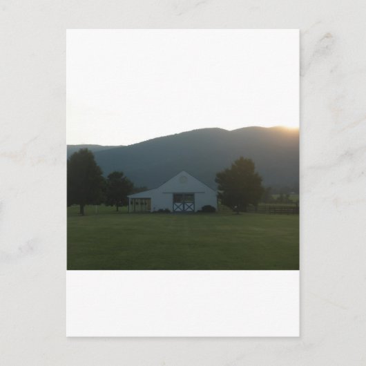 Blue Ridge Farm Sunset Postkarte (Vorderseite)