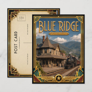 Blue Ridge Georgia Vintage Art Deco Golden Age Postkarte