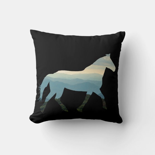 Blue Ridge Horse Kissen (Vorderseite)