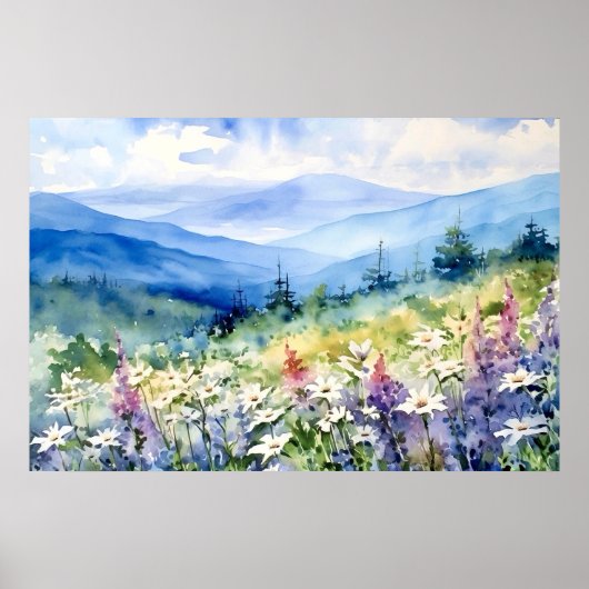 Blue Ridge Landschaftskunst Poster (Vorne)