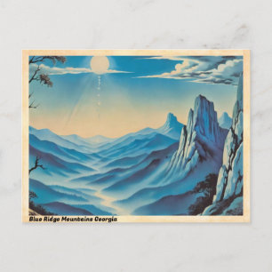 Blue Ridge Mountain Georgia Reiseandenken Postkarte