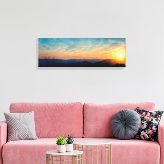 Blue Ridge Mountain Sunset Leinwanddruck (Insitu (Wohnzimmer))