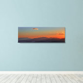 Blue Ridge Mountain Sunset Panorama Canvas Print Leinwanddruck (Insitu (Holzboden))