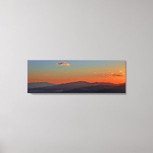 Blue Ridge Mountain Sunset Panorama Canvas Print Leinwanddruck