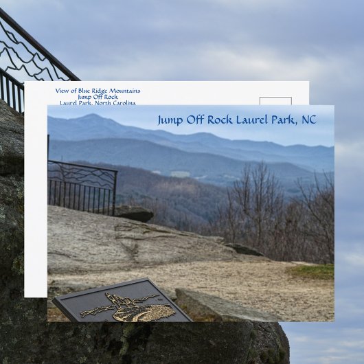 Blue Ridge Mountain View von Jump Off Rock NC Postkarte