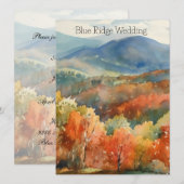 Blue Ridge Mountains, anpassbar Einladung (Vorne/Hinten)
