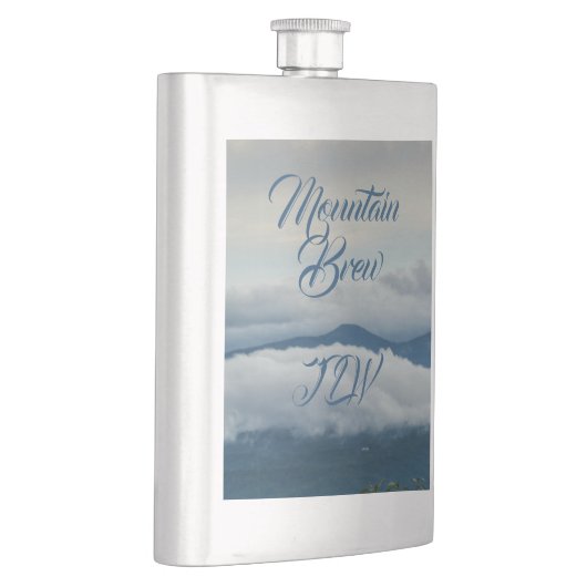 Blue Ridge Mountains Anpassbare Gebirgsbrauen Flachmann (Rechts)