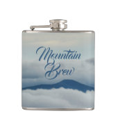 Blue Ridge Mountains Anpassbare Gebirgsbrauen Flachmann (Vorderseite)