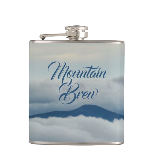 Blue Ridge Mountains Anpassbare Gebirgsbrauen Flachmann (Vorderseite)