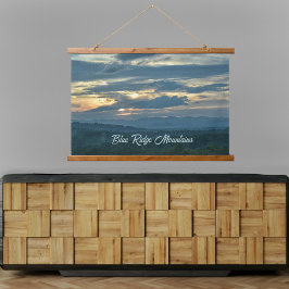 Blue Ridge Mountains Asheville North Carolina Wandteppich Mit Holzrahmen