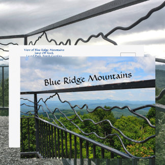 Blue Ridge Mountains Aussicht Jump Off Rock NC Postkarte