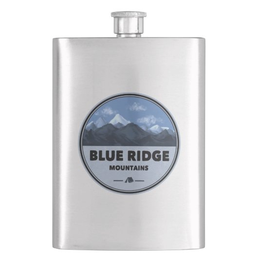 Blue Ridge Mountains Camping Flachmann (Vorderseite)