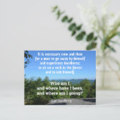 Blue Ridge Mountains Carl Sandburg Zitat Postkarte (Stehend Vorderseite)