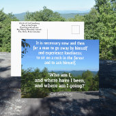 Blue Ridge Mountains Carl Sandburg Zitat Postkarte