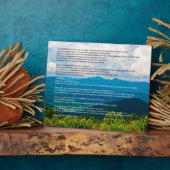 Blue Ridge Mountains Desiderata Plaque Fotoplatte (Seite)