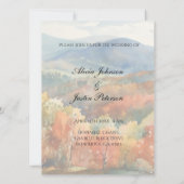 Blue Ridge Mountains Fall Watercolor Wedding  Einladung (Rückseite)