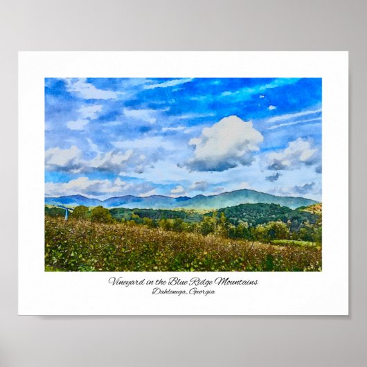 Blue Ridge Mountains Georgia Weingarten Poster (Vorne)
