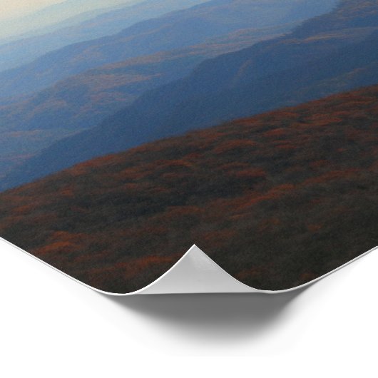 Blue Ridge Mountains im Herbst, North Carolina Poster (Ecke)