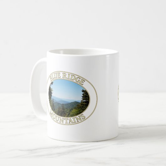 Blue Ridge Mountains im Western North Carolina Kaffeetasse (Vorderseite Links)