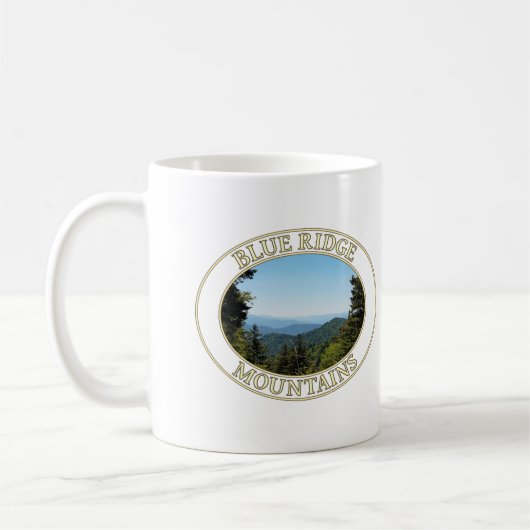 Blue Ridge Mountains im Western North Carolina Kaffeetasse (Links)