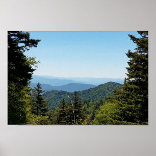 Blue Ridge Mountains in der Nähe von Cherokee, Nor Poster