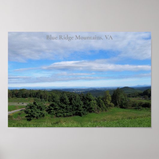 Blue Ridge Mountains in Virginia Poster (Vorne)