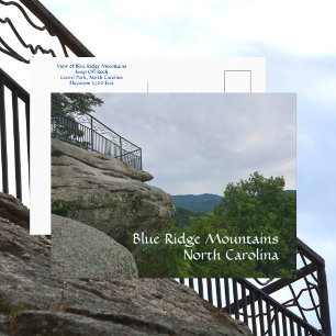Blue Ridge Mountains Jump Off Rock NC Fotografie Postkarte