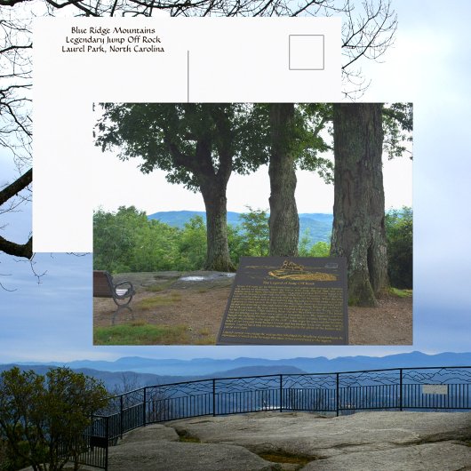Blue Ridge Mountains Jump Off Rock NC fotografisch Postkarte
