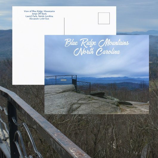 Blue Ridge Mountains Laurel Park Jump Off Rock NC Postkarte