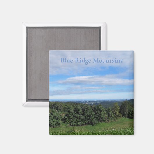 Blue Ridge Mountains Magnet (Vorderseite/Rückseite)