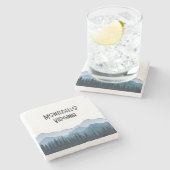 Blue Ridge Mountains, Montebello individualisierba Steinuntersetzer (Seitenansicht)