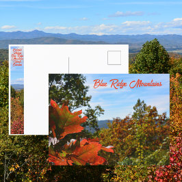Blue Ridge Mountains NC Farbiges Herbst Foto Postkarte