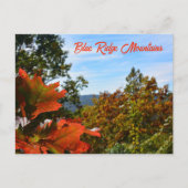 Blue Ridge Mountains NC Farbiges Herbst Foto Postkarte (Vorderseite)