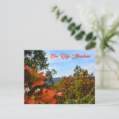 Blue Ridge Mountains NC Farbiges Herbst Foto Postkarte (Stehend Vorderseite)