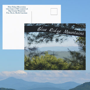 Blue Ridge Mountains North Carolina Fotografy Postkarte