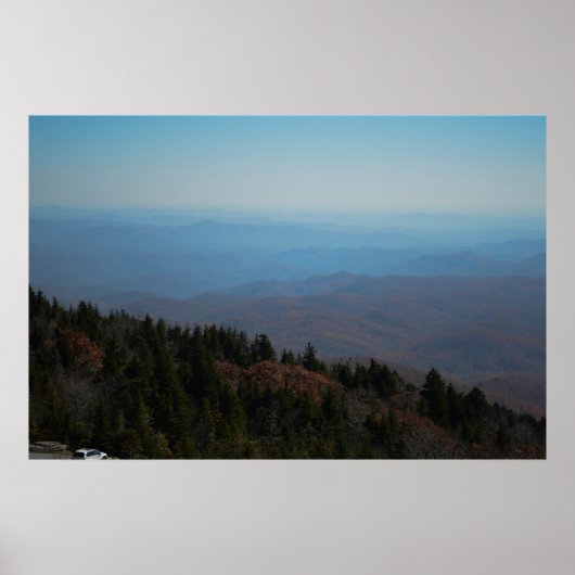 Blue Ridge Mountains North Carolina Nature Foto Poster (Vorne)