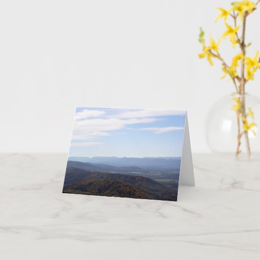 Blue Ridge Mountains Notecard Karte (Gelbe Blume)