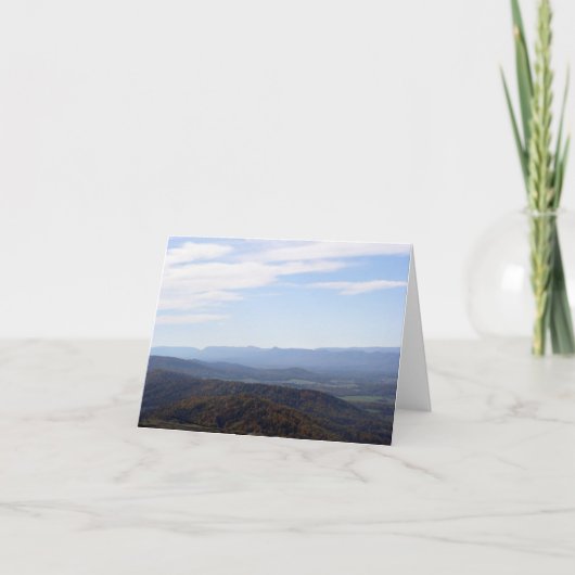 Blue Ridge Mountains Notecard Karte (Vorderseite)
