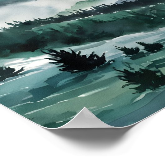 Blue Ridge Mountains Painting Blue Ridge Parkway W Poster (Ecke)