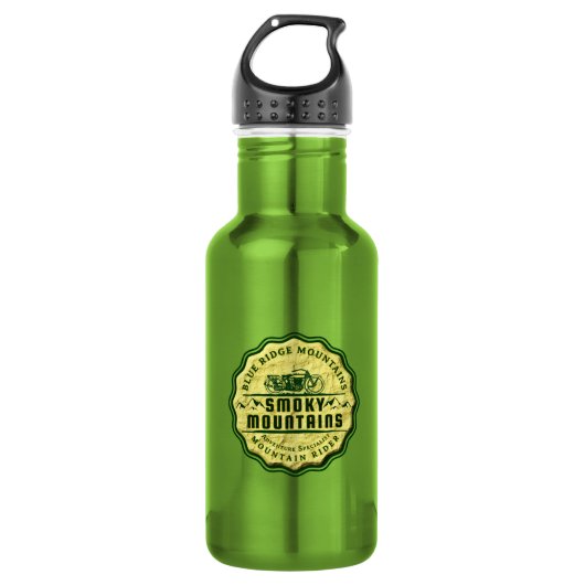 Blue Ridge Mountains Parkway Fahrer Edelstahlflasche (Vorderseite)