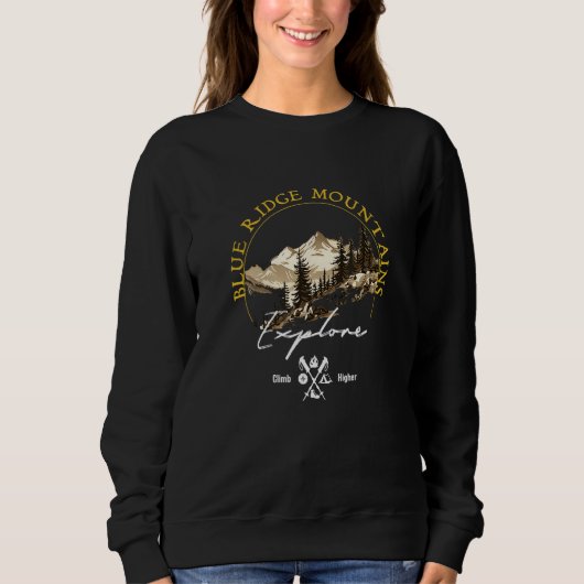 Blue Ridge Mountains Retro Vintage Apparel Souveni Sweatshirt (Vorderseite)
