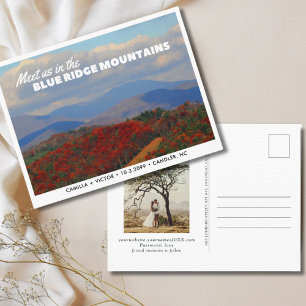 Blue Ridge Mountains Save the Date Postcard Postkarte
