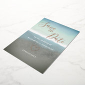 Blue Ridge Mountains Save the Date Rose Gold Folieneinladung (Gedreht)