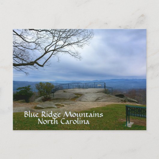 Blue Ridge Mountains springen von Rock NC Postkarte (Vorderseite)