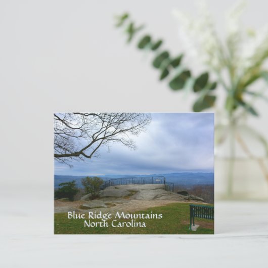 Blue Ridge Mountains springen von Rock NC Postkarte (Stehend Vorderseite)