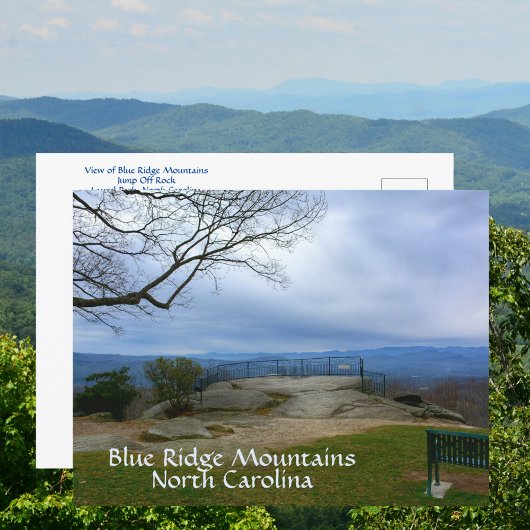 Blue Ridge Mountains springen von Rock NC Postkarte
