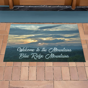 Blue Ridge Mountains Sunset Fotografy Willkommen Fußmatte