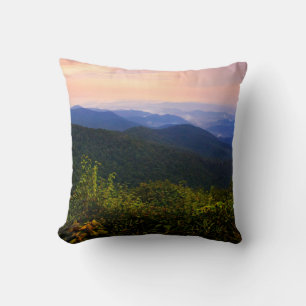 Blue Ridge Mountains Sunset Kissen