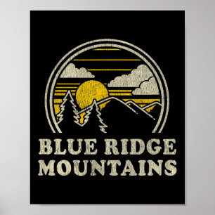 Blue Ridge Mountains T Shirt Vintage Wandern Mount Poster